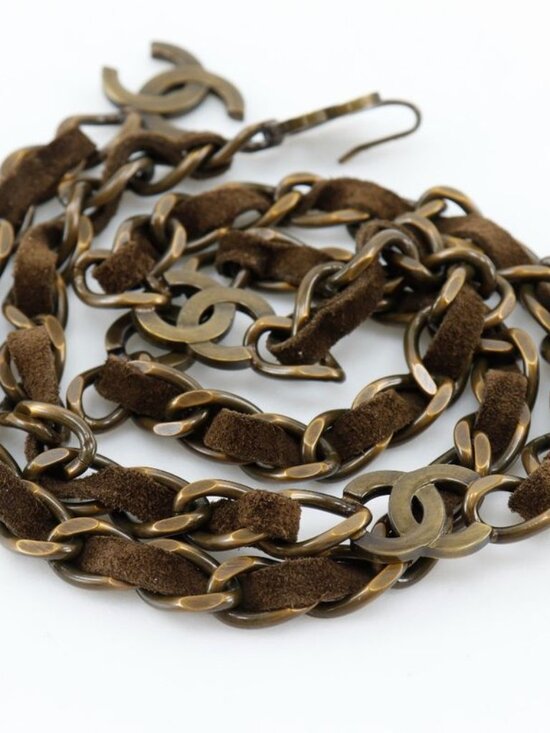 Chanel Chain Belt Vintage Finish Coco Mark Gold Plated And Suede main image 4